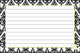 Madison Black Damask Recipe Cards Image 2 of 2